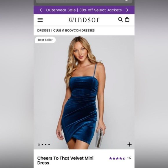 Windsor "Cheers to that Velvet Mini Dress" HoCo ready! - Picture 3 of 6